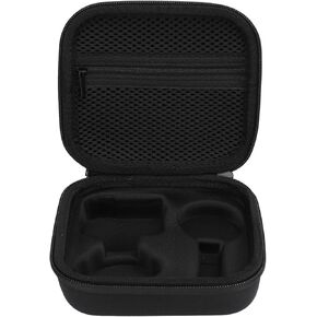 Camera Accessories Bag, Action Camera Case with Two Way Zipper Mesh Pocket Black Nylon Drop Re sistant Portable Water Re sistant Carrying Case for GO3S GO3