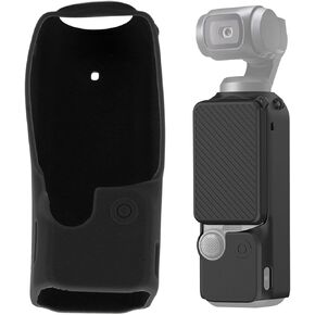 Camera Silicone Case Cover, Water Proof Silicone Cover Protective Case for Osmo Pocket 3 Anti Scratch Soft Lightweight Sleeve with Lens Protector Handheld Action Camera (Blue)