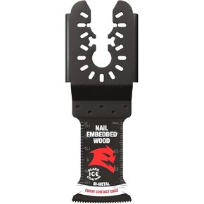 Diablo Demo Demon Universal Fit Bi-Metal Oscillating Tool Blade for Nail-Embedded Wood - 1-1/4" Cutting Width, 2" Cutting Depth, 10-Pack - DOU125BW10