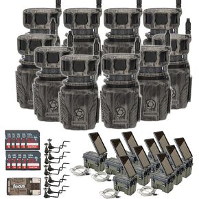 Stealth Cam Revolver 36MP 360-Degree Cellular Trail Camera with 1/4-Inch Threaded Mount Bundle with Trail Camera 12V Solar Auxiliary Power Pack, Camera Holder, Memory Card and Card Reader