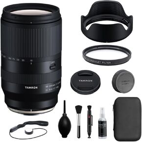 Tamron 18-300mm f/3.5-6.3 Di III-A VC VXD Lens Compatible with Fujifilm X Mount | Bundle with 67mm UV Filter + Camera Cleaning Kit + Lens Pen + Lens Cap Keeper + Microfiber Cleaning Cloth (6 Items)