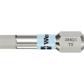 Wera Stainless 3840/1 TS 2.5mm Hex Insert Bit, 1/4-Inch Drive