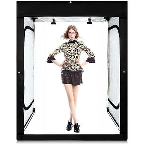 REFLEX CAMERA Professional (120x80x160cm (47×32×63in) LED Light Box Photo Studio, 576 LED Beads 5500K, Foldable Shooting Tent with 3 PVC Backdrops, Photography Softbox (120x80x160cm (47×32×63in))