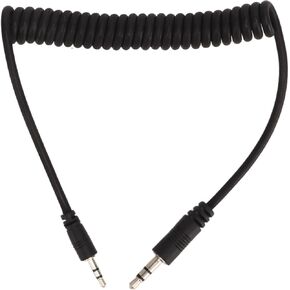 3.5mm to CB2 Camera Spring Cable, 100cm Extendable, Flash Sync, Metal and Plastic, 3.3ft Cable Length, 3.5mm Jack, 2.5mm Interface, for Cameras