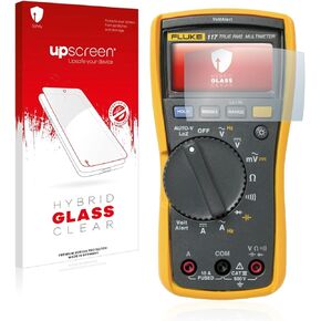 upscreen Hybrid Glass Clear Premium Glass Screen Protector for Fluke MultiMeter 117, Flexible, Lightweight, High Transparency
