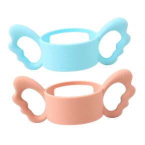 SUPVOX Newborn Bottle Handles 2 Pack Silicone Baby Milk Bottle Handles Toddler and Boys and Girls Universal Fit