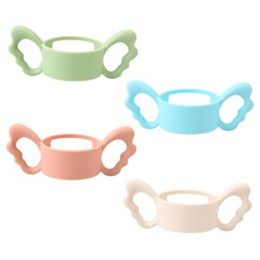 4pcs Bottle Grip Handles Silicone Feeder Accessories for Toddlers Double Handle Design and Bottle Holders