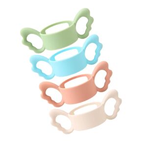 Milisten Silicone Bottle Handle Feeder Handle Ergonomic Design Easy to Clean Replace 4 Colors Pack