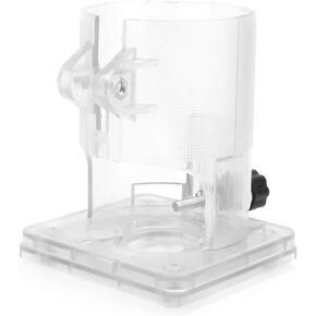 Woodworking Trimmer Transparent Plastic Base, High Strength Material, Clear View for the Precision Control, Lockable Button, Ideal for Trimmers - Standard & Thickened Basis