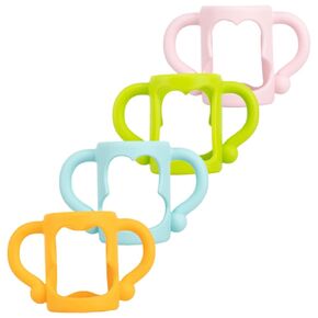 HANABASS Silicone Baby Bottles Handles 4 Pack Grip Handles for Baby Feeding Bottles Durable Comfortable