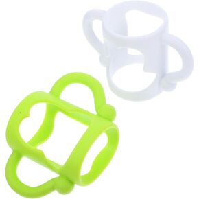 Kisangel 2pcs Soft Silicone Bottle Handle Grips Comfortable Easy Install Feeding Bottle Accessories for Toddlers