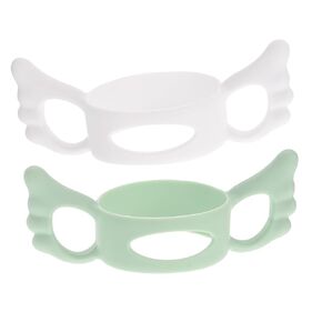 2pcs Silicone Bottle Sleeves Handles Comfortable Grip for Wide Neck Bottles Easy to Clean and Install Flexible and Design for Feeding and Learning