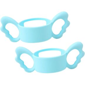 DECHOUS Baby Bottle Handles 2 Silicone Feeding Bottle Holders Comfortable Leak-Proof for Newborns