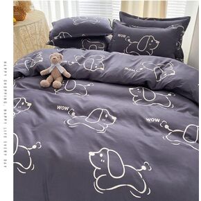 Bed Sheets: Four-Piece Duvet Covers, Summer Covers, Three-Piece Bedding Sets, 1.8米床（四件套）加2枕芯, Looking Forward to