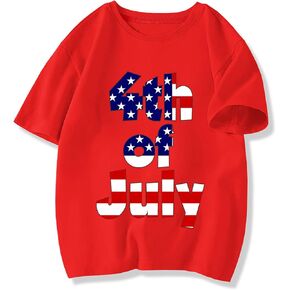 Boys 4th of July Shirts-Toddler Girls Patriotic American Flag Tees Kids Memorial Day USA T-Shirts 2-7 Years