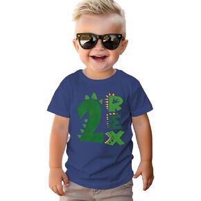 Dinosaur Birthday Shirt Toddler Boys 2nd 3rd 4th T-Rex Birthday T-Shirts Outfit Funny Dino Party Gifts Tee Tops