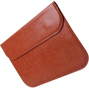 Leather Camera Filter Pouch for Photography Lens Storage Sturdy Portable Case Transparent Label Holder for Easy Identification