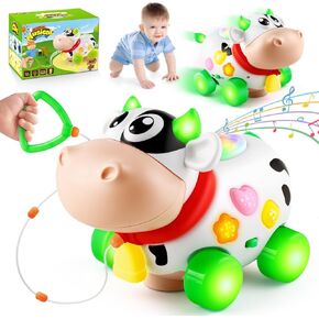 7 in 1 Multi-Functional Bilingual Musical Cow Toys, Baby Toys for 6–12 Months, Early Learning Educational Toys – Christmas & Birthday Gifts for 12–18 Months, 1–2 Year Old Boys and Girls.