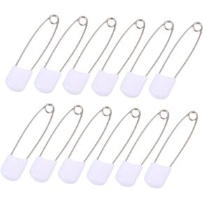 2sets Newborn Diaper Pin Heavy Duty Baby Safety Pin for Clothing Large Alloy Safety Nappy for Boys and Girls Brooch Backs 50pcs*2
