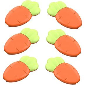 Housoutil 6Pcs Safety Pins for Durable Plastic Carrot Shape Diaper Pins for Easy Handling for Securing Cloth Diapers and Clothes Newborn Safety Pins