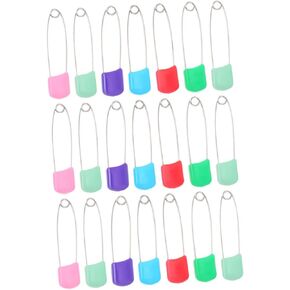ARTIBETTER Infant Diaper Pins 50pcs Baby Nappy Safety Pins Plastic Head Newborn Diaper Clips