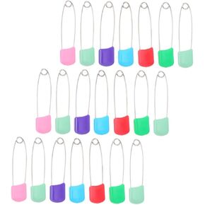 HOMSFOU Baby Diaper Pins 50 Pcs Reusable Nappy Pins Soft Plastic Head for Baby Cloth Diapers
