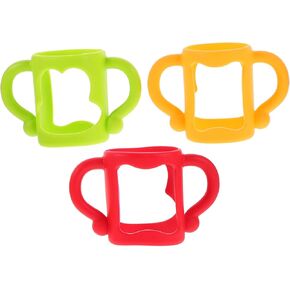 3 Pack of Silicone Baby Bottle Handles Soft Feeding Bottles Handles for Infants Toddlers for Milk