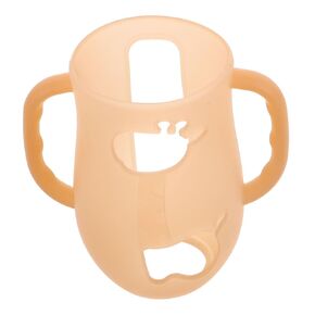 Kisangel Bottle Protector Silicone Sleeve Handle Comfortable Grip Self-Feeding Bottle Safe Easy Cleaning for Boy Girl