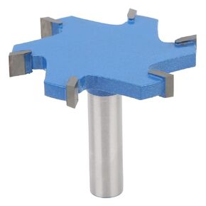 65×10 mm Woodworking Router Bit, YG8 Primary Alloy Carbon Steel Router Bit, 12 mm Shank 6 Teeth T Shaped Milling Cutter with Anti Recoil for Workshop