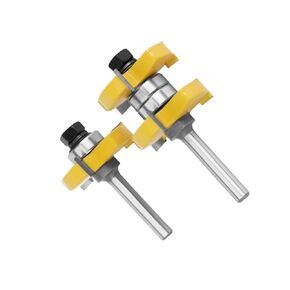 1/2in Shank Router Bits Set, Shank Tongue and Groove Cutter Router Bit Set Woodworking Cutter Tool, 2Pcs