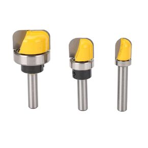 3pcs جهاز التوجيه بتات 8mm جولة شانك | Tungsten Steel Bowl & Tray Cutter for Woodworking | متوافق مع الألياف / الخشب الرقائقي / الخشب الصلب | PTFE المغلفة ، 3 صناديق تخزين