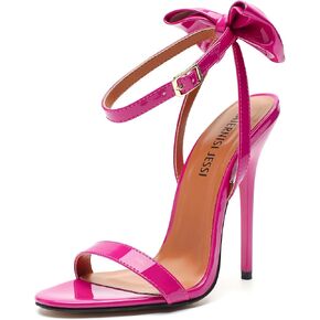 MAIERNISI JESSI Unisex Men's Women's Bow Strappy Sandals Heels, Stilletos High Heeled Ankle Strap Slingback Sandals