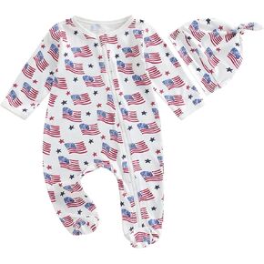 Newborn Baby Boy Clothes Long Sleeve Crewneck Camouflage Footies Camo Romper Zipper Bodysuit Fall Winter Outfit