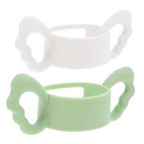 ERINGOGO Silicone Baby Bottle Handle 2 Pack Newborn Nursing Bottle Handle Grip Soft Comfortable Non-Slip Surface