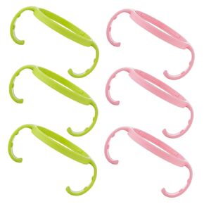 ERINGOGO 6 Pack Nursing Bottle Grip Handles Soft Silicone Feeder Handles for Baby Bottle Safe Pp Material Easy to Attach Clean