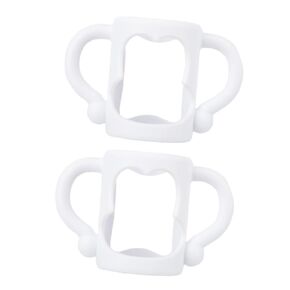 MERRYHAPY 2pcs Bottle Handle Feeding Bottle Grip Handle for Milk Grip Feeder Handle Non-Slip Bottle Accessory White