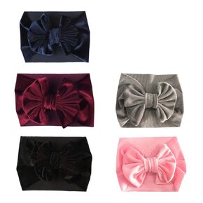 Photography Props Hairband，Super Stretchy Soft Knot Headbands with Hair Bows Head Wrap Hair Accessories For Newborn Baby Girls Infant Toddlers Kids （8 Colors）