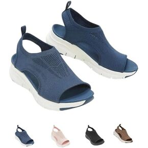 Shopellox Shoes Sandals, Washable Slingback Orthopedic Slide Sport Sandals Comfort Sandals(Blue,7)