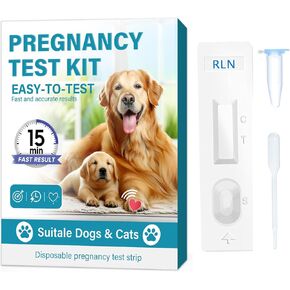 Dog Pregnancy Test, 15 min-Accurate and Fast Pregnancy Test Strips, Convenient & Disposable Pet Pregnancy Supplies at Home, 4Pcs/Kit Suitable for Dogs & Cats