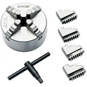 1PC K12 80 100 125 160 200 250 130 CHACK Chuck 100mm Sanou Four Jaw Conference Chuck 4 '' Scroll Chuck for Small L (K11-100)