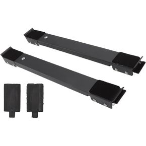 Furniture Appliance Roller Steel 300kg Load Bearing Stretchable Machine Moving Base Dishwasher Cupboard Moving Tool (Black)
