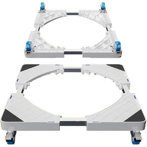 Universal Mobile Base,Fridge Stand with Strong Feet,Multi-Functional Adjustable Base for Dryer, Washing Machine and Refrigerator. ( )