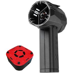 Powerful Turbofan, Metal Stepless Speed Regulation Electric Duster with SOS Ambient Light, Long Endurance Battery for Snow Removal, Car Cleaning, Photography Ventilation and More