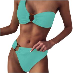 Women's Bikini Two Piece Sets Cut Out Low Waist Swimsuits Surfing Sailing Low Waist Swim Bottoms Swimwear Beachwear