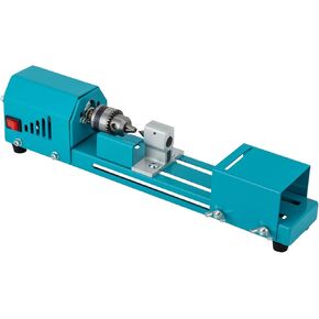 Mini Lathe Machine,150W Miniature Mini Lathe Beads Machine, DIY Polishing Woodworking Drill 12V/24V, Wood Lathe Milling Machine for Punching, Engraving, Sanding, Cut 9000 RPM