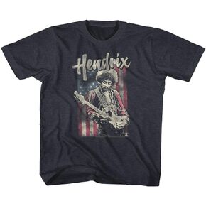 Jimi Hendrix 1960's Psychedelic Musical Icon USA Flag Distressed Toddler T-Shirt