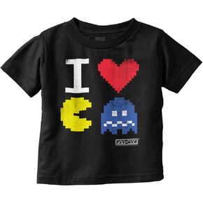 Pixelized Retro Game I Heart Pacman Toddler Boy Girl T Shirt