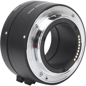 10mm 21mm Macro Autofocus Close Up Extension Tube Adapter, for M Mount Camera, Gold Plated Contacts, Partial Macro Effect, Aluminum Alloy Material, Lightweight and Po