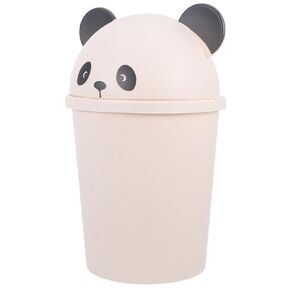 Large Capacity Outdoor Trash Can Panda Shape Recycle Bin Lid Covered Waste Receptacle for Home