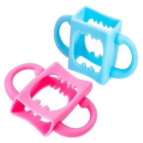 Milisten 4pcs Baby Bottle Bottleles تصميم مقابض مزدوجة للسيليكون المقاوم للصدمات للحرارة لحامل زجاجة كوب كوب Sippy